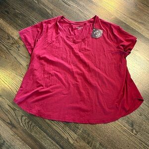 Ava & Viv Burgundy T Shirt NEW NWT 4X